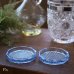 画像1: 古いガラス小皿　薬味入れ　2枚セット　ブルー　アンティーク品（ｖ4568） (1)