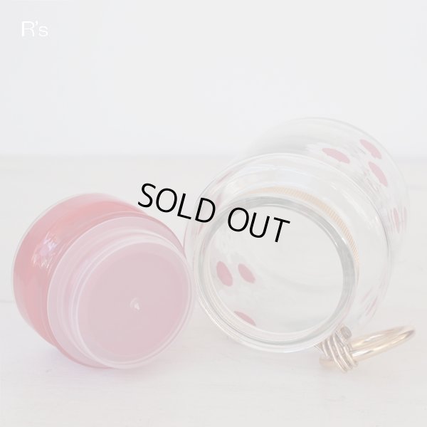 画像11: 石塚硝子　アデリア　ホームジャーセット　ガラスキャニスター2個セット　花まわし＆花つみ　未使用品　箱付き（箱12　4562）