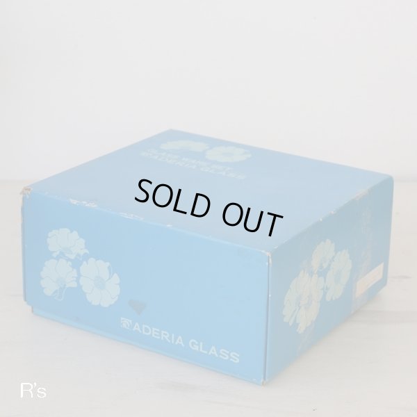 画像4: 石塚硝子　アデリア　ホームジャーセット　ガラスキャニスター2個セット　花まわし＆花つみ　未使用品　箱付き（箱12　4562）