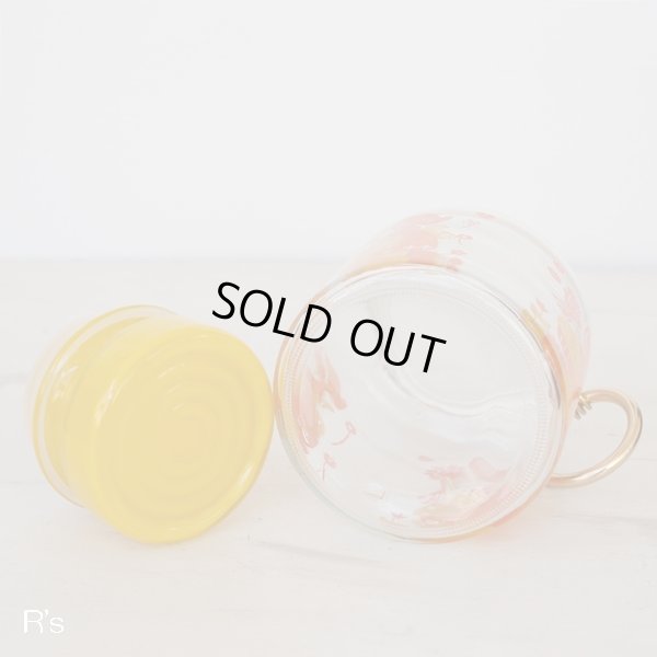 画像9: 石塚硝子　アデリア　ホームジャーセット　ガラスキャニスター2個セット　花まわし＆花つみ　未使用品　箱付き（箱12　4562）