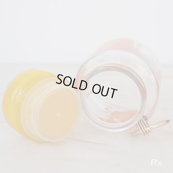 画像8: 石塚硝子　アデリア　ホームジャーセット　ガラスキャニスター2個セット　花まわし＆花つみ　未使用品　箱付き（箱12　4562）