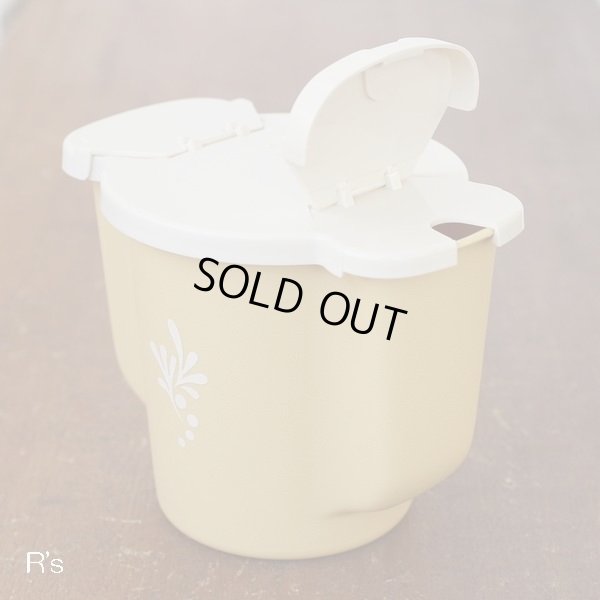 画像2: タッパーウェア　フレーバーケース　調味料入れ　2つ口　柄付き　イエロー　ユーズド美品（T4575）