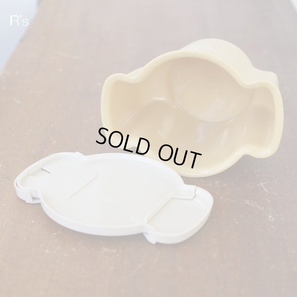 画像6: タッパーウェア　フレーバーケース　調味料入れ　2つ口　柄付き　イエロー　ユーズド美品（T4575）