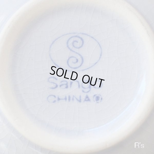 画像7: Sango　三郷陶器　カップ＆プレート　青い花柄　ハンドペイント　未使用品（箱12　4583）