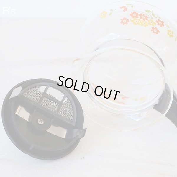 画像5: NARUMI　鳴海製陶　クックマミー　ティーサーバー　ガラスティーポット　花柄　直火用　2〜3人用　未使用品（ｗ4632）