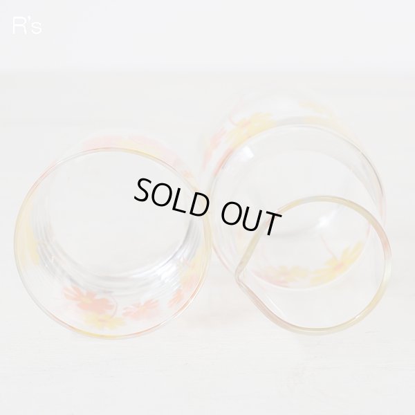 画像6: レトロ　冠水瓶　ガラス　ウォーターピッチャー＆グラスセット　花柄　未使用品（ｘ4650）