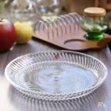 ノリタケクリスタル　ガラスプレート　渦　25ｃｍ大皿　未使用品（ｙ4675）