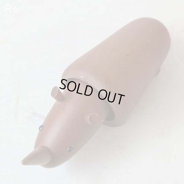 画像5: 千趣会　ロイヤルペット　サイ　木製　動物の置物　ユーズド品（箱10　4693）