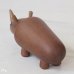 画像4: 千趣会　ロイヤルペット　サイ　木製　動物の置物　ユーズド品（箱10　4693）