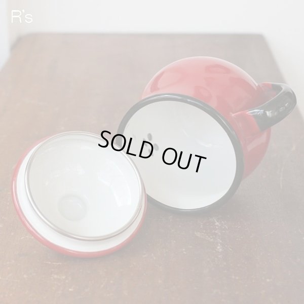 画像4: ｄｗ　デコラウェア　ホーローポット　赤　1人用　未使用品（箱12　4697）