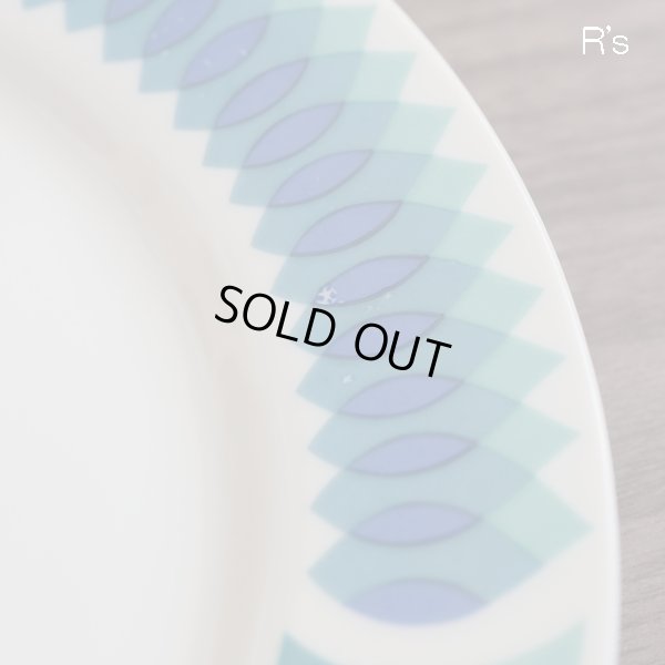 画像5: ヴィンテージ　Fancy　ケーキソーサー　20ｃｍプレート　2枚セット　ブルーグリーン　ユーズド品（モ4702）