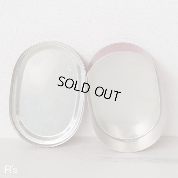 画像3: レトロ　アルミ弁当箱　赤　花柄　ユーズド品（か4722）