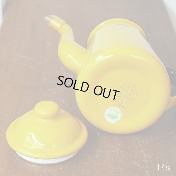 画像7: 富士ホーロー　HONEY　ハニーウェア　ホーローポット　イエロー　1L　未使用品（ｐ4778）