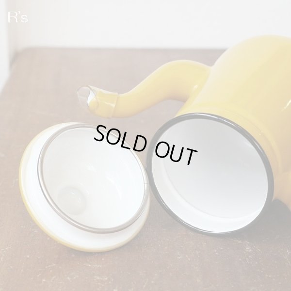 画像5: 富士ホーロー　HONEY　ハニーウェア　ホーローポット　イエロー　1L　未使用品（ｐ4778）