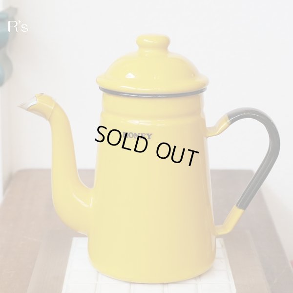 画像2: 富士ホーロー　HONEY　ハニーウェア　ホーローポット　イエロー　1L　未使用品（ｐ4778）