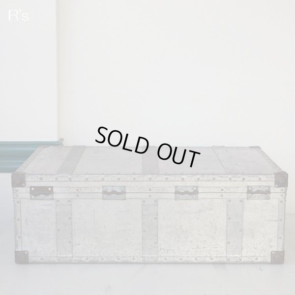 画像10: アンティーク　アルミ製トランク　リベット留め　シャビーシックインテリア（店4782）