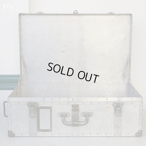 画像6: アンティーク　アルミ製トランク　リベット留め　シャビーシックインテリア（店4782）