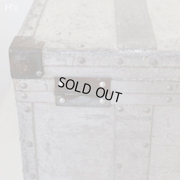 画像11: アンティーク　アルミ製トランク　リベット留め　シャビーシックインテリア（店4782）