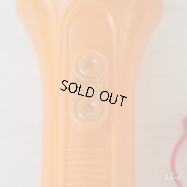 画像4: ユアサ　防水ライト　レトロ　懐中電灯　FE-1202　オレンジ×赤　未使用品　箱付き（つ4795）