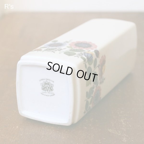 画像5: ドイツ　Tettau　Bavaria　ババリア　フラワーベース　角型　花柄　未使用品（ｋ4868）