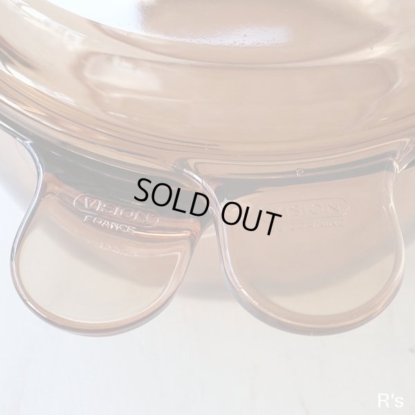 画像6: フランス　VISION　コーニング　ガラス両手鍋　アンバー　3L　未使用品（店4886）