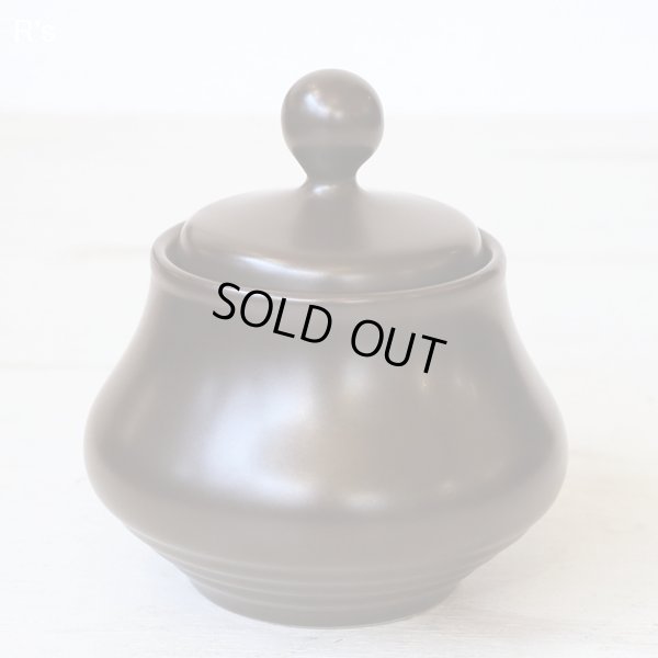 画像2: ノリタケ　FOLKSTONE　GENUINE　ストーンウェア　シュガーポット　キャニスター　焦げ茶　未使用品（な4892）