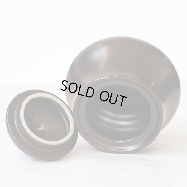 画像3: ノリタケ　FOLKSTONE　GENUINE　ストーンウェア　シュガーポット　キャニスター　焦げ茶　未使用品（な4892）