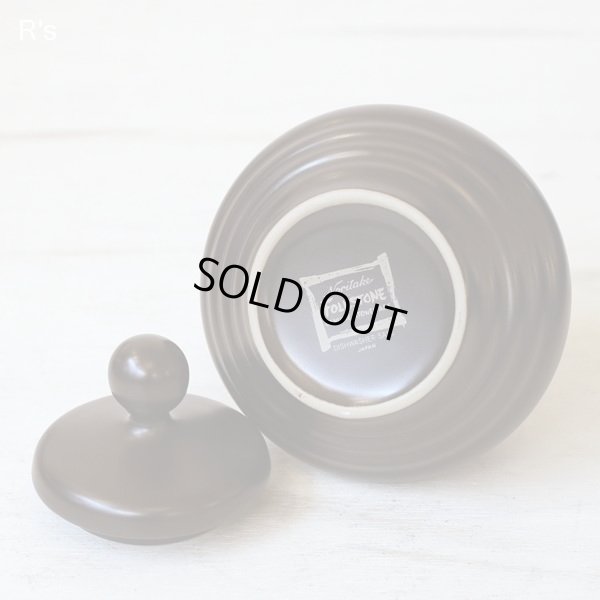 画像4: ノリタケ　FOLKSTONE　GENUINE　ストーンウェア　シュガーポット　キャニスター　焦げ茶　未使用品（な4892）