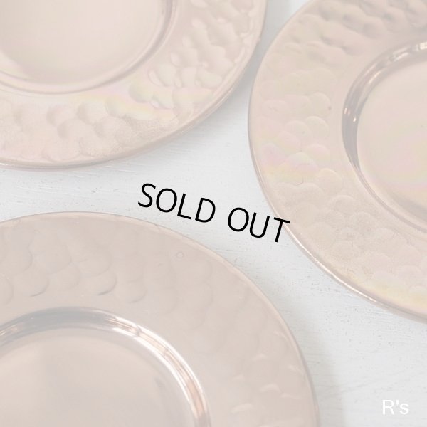 画像4: Shinko　新光金属　COPPER100　銅製コースター　5枚セット　鎚目　未使用品　袋入り（ヲ4903）