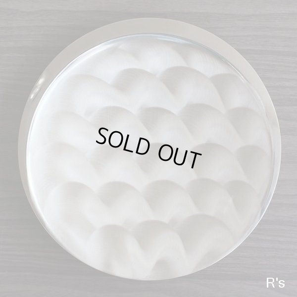 画像3: マーシャン　脚付きプレート　金属トレー　波模様　未使用品（ノ4931）