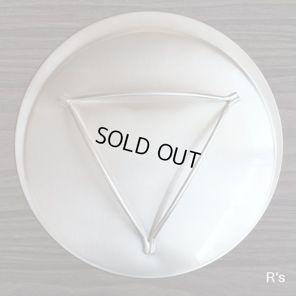 画像5: マーシャン　脚付きプレート　金属トレー　波模様　未使用品（ノ4931）