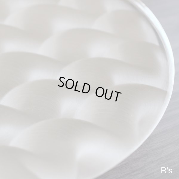 画像4: マーシャン　脚付きプレート　金属トレー　波模様　未使用品（ノ4931）