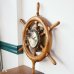 画像4: 船　操舵輪型　木製　壁掛け時計/ウォールクロック　SHIP'S　CLOCK　ユーズド品（店4949）