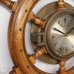 画像7: 船　操舵輪型　木製　壁掛け時計/ウォールクロック　SHIP'S　CLOCK　ユーズド品（店4949）