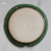 画像5: 陶器の丸皿　葉っぱ型　グリーン　未使用品（を4973） (5)