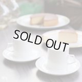 NARUMI　鳴海製陶　ペア　コーヒーカップ＆ソーサー　小　ホワイト　未使用品（し4978）