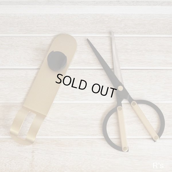 画像4: ステンレス　スタイリッシュなハサミ　黒×金　未使用品　箱付き（セ4992）