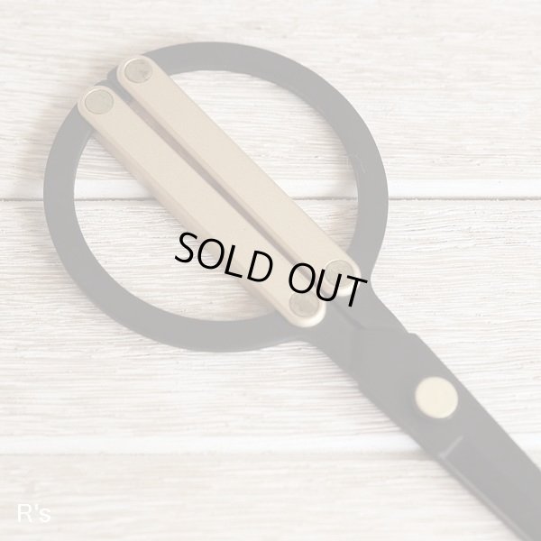 画像6: ステンレス　スタイリッシュなハサミ　黒×金　未使用品　箱付き（セ4992）