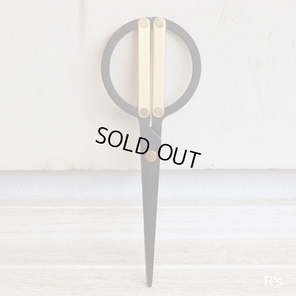 画像3: ステンレス　スタイリッシュなハサミ　黒×金　未使用品　箱付き（セ4992）