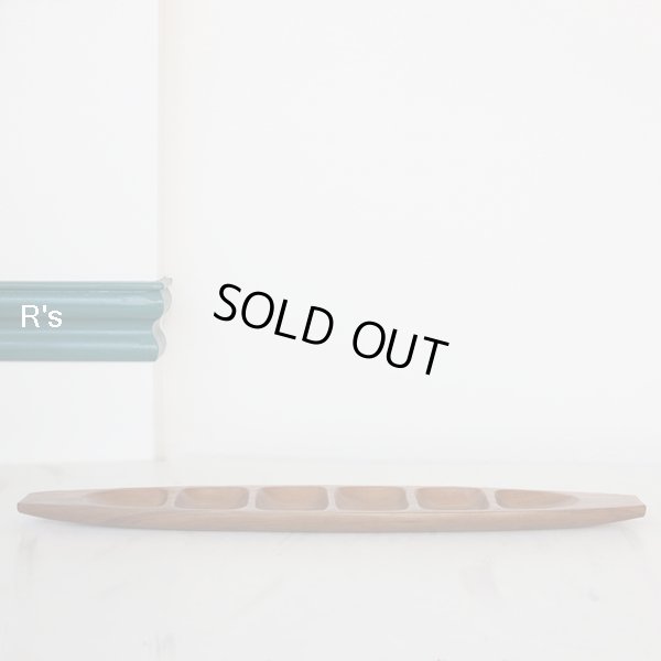 画像6: タイ　チークウッド　6分割　木製仕切り皿　おつまみ皿　ユーズド品（ｆ4998）