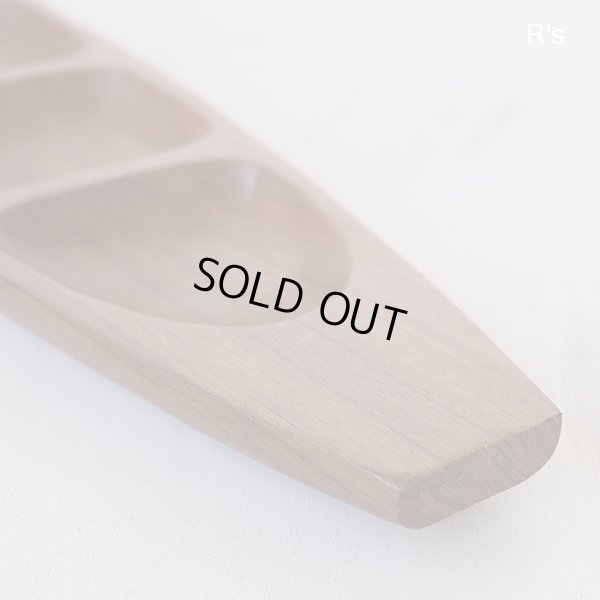 画像4: タイ　チークウッド　6分割　木製仕切り皿　おつまみ皿　ユーズド品（ｆ4998）