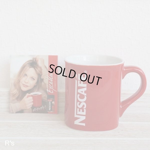 画像3: ネスカフェ　エクセラ　メグライアンサインプリント入りマグカップ　赤　未使用品（ｄ5014）