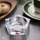 HOYA　GLASS　ホヤクリスタル　レトロ　ガラス灰皿　5角形　未使用品（ｊ5064）