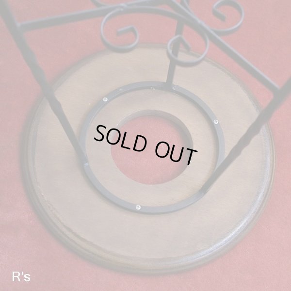 画像13: レトロ　デコラ張り　サイドテーブル　丸テーブル　灰皿付き　ユーズド品（店5094）