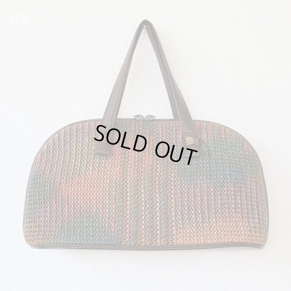 画像1: レトロ　編み込みバッグ　未使用品（店5139）