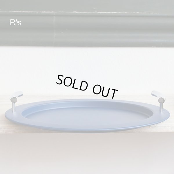 画像6: イタリア　HABITAT　サーブトレー　rede　スチール製　丸盆　青　未使用品　箱付き（箱13　5183）