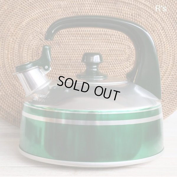 画像2: NITTO　日東工業　アルミ　ホイスルケトル　3L　グリーン　未使用品（NN5215)