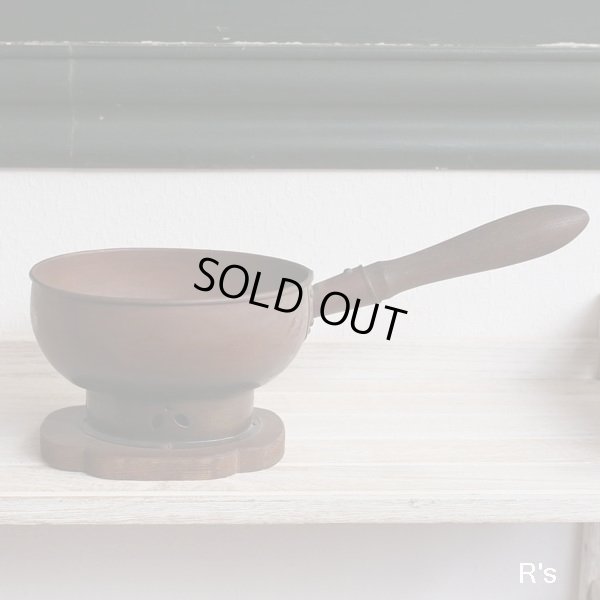 画像2: 銅木柄台付十能　ユーズド品（FF5214）