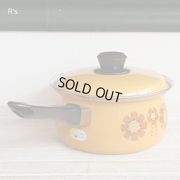 画像3: コトブキホーロー　NEO　CROWN　レトロ　ホーロー片手鍋　18ｃｍ　花柄　未使用品（HH5231)