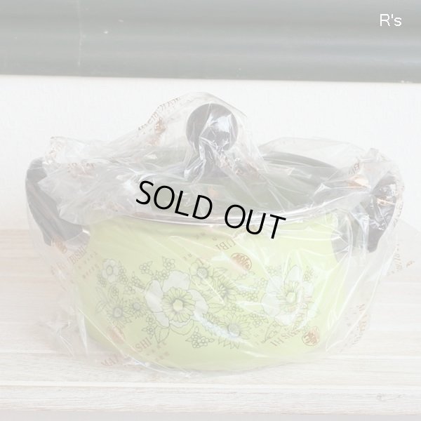 画像9: 荒川金属工業　マルビシ　カラーホーローウェア　20ｃｍソースポット　両手鍋　フローリー　グリーン　未使用品　箱付き（KK5256)